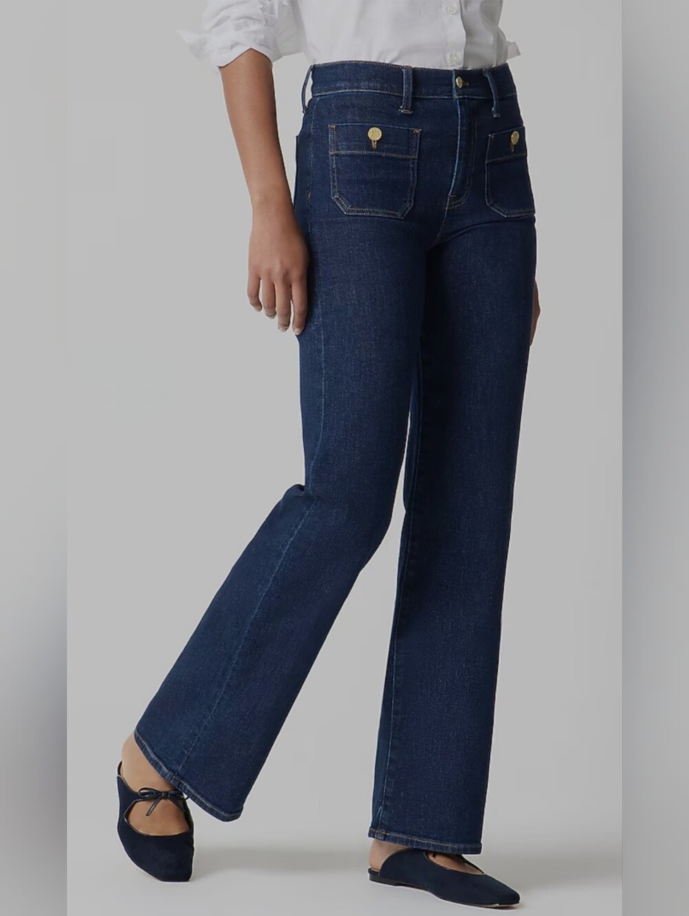 J.Crew Slim Wide Leg Sailor Jeans Dark Wash Size 27